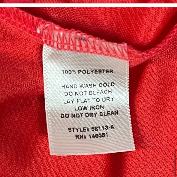 Monteau Dress Red Orange High Neck 
Midi Medium - Picture 9 of 9